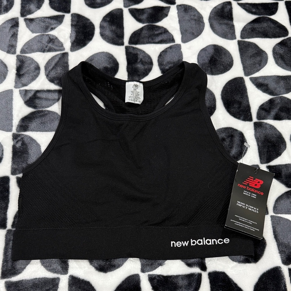 New Balance Black Sports Bra BNWT